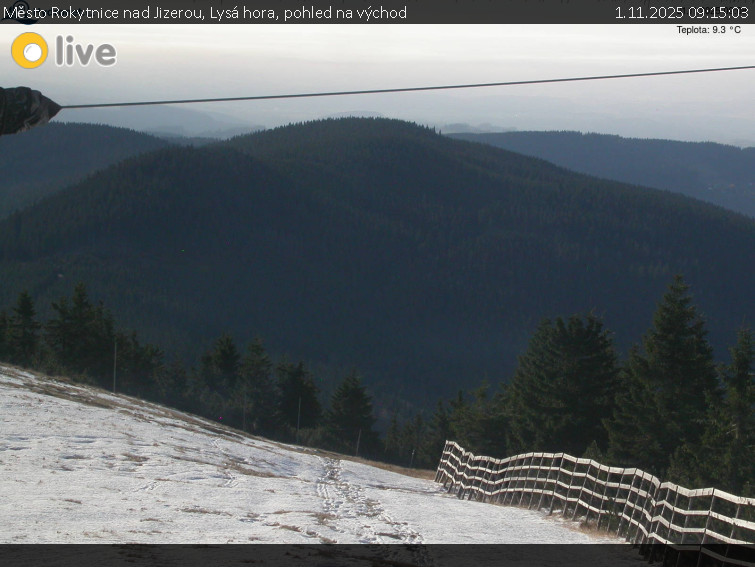 Město Rokytnice nad Jizerou - Lysá hora, pohled na východ - 1.11.2025 v 09:15 Město Rokytnice nad Jizerou - Lysá hora, pohled na východ - 1.11.2025 v 09:15