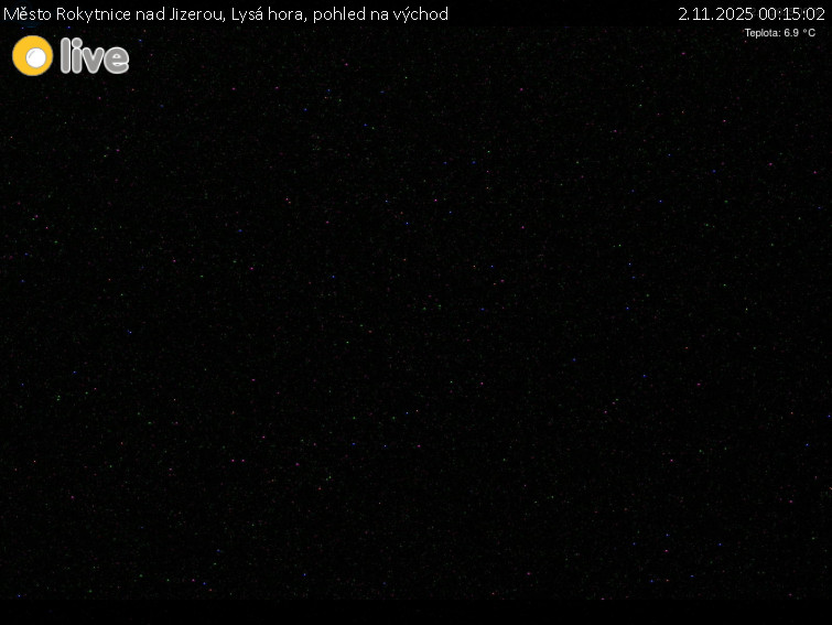 Město Rokytnice nad Jizerou - Lysá hora, pohled na východ - 2.11.2025 v 00:15 Město Rokytnice nad Jizerou - Lysá hora, pohled na východ - 2.11.2025 v 00:15