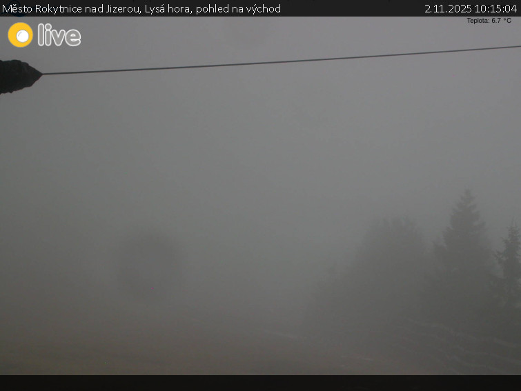 Město Rokytnice nad Jizerou - Lysá hora, pohled na východ - 2.11.2025 v 10:15 Město Rokytnice nad Jizerou - Lysá hora, pohled na východ - 2.11.2025 v 10:15