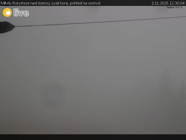 Město Rokytnice nad Jizerou - Lysá hora, pohled na východ - 2.11.2025 v 12:30 Město Rokytnice nad Jizerou - Lysá hora, pohled na východ - 2.11.2025 v 12:30