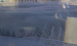 Město Rokytnice nad Jizerou - Lysá hora, pohled na východ - 8.1.2026 v 07:30 Město Rokytnice nad Jizerou - Lysá hora, pohled na východ - 8.1.2026 v 07:30