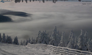 Město Rokytnice nad Jizerou - Lysá hora, pohled na východ - 8.1.2026 v 09:45 Město Rokytnice nad Jizerou - Lysá hora, pohled na východ - 8.1.2026 v 09:45