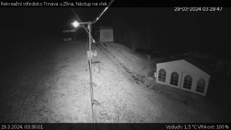 Rekreační středisko Trnava u Zlína - Nástup na vlek - 29.3.2024 v 03:30