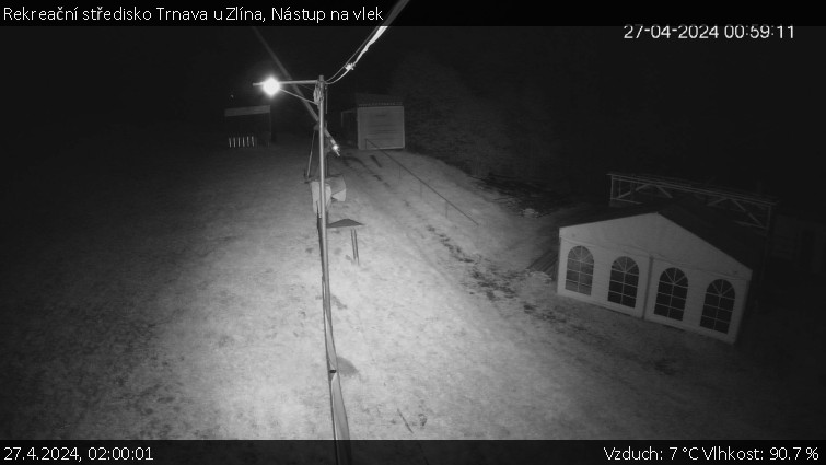Rekreační středisko Trnava u Zlína - Nástup na vlek - 27.4.2024 v 02:00