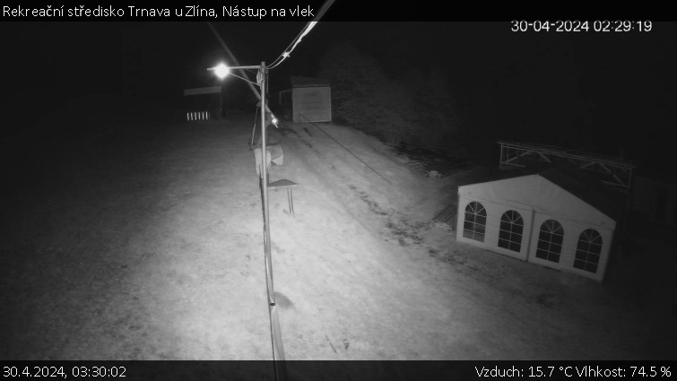 Rekreační středisko Trnava u Zlína - Nástup na vlek - 30.4.2024 v 03:30