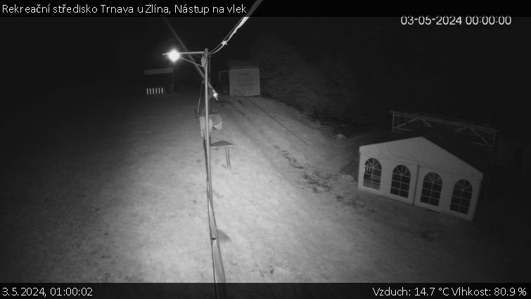 Rekreační středisko Trnava u Zlína - Nástup na vlek - 3.5.2024 v 01:00