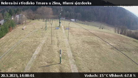 Rekreační středisko Trnava u Zlína - Hlavní sjezdovka - 20.3.2023 v 14:00