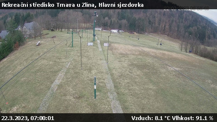 Rekreační středisko Trnava u Zlína - Hlavní sjezdovka - 22.3.2023 v 07:00