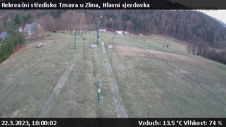Rekreační středisko Trnava u Zlína - Hlavní sjezdovka - 22.3.2023 v 18:00