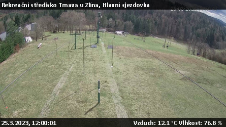 Rekreační středisko Trnava u Zlína - Hlavní sjezdovka - 25.3.2023 v 12:00