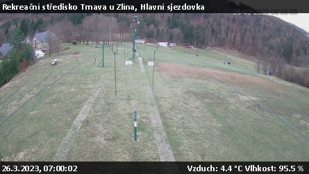 Rekreační středisko Trnava u Zlína - Hlavní sjezdovka - 26.3.2023 v 07:00