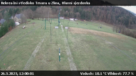Rekreační středisko Trnava u Zlína - Hlavní sjezdovka - 26.3.2023 v 12:00