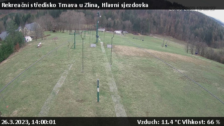 Rekreační středisko Trnava u Zlína - Hlavní sjezdovka - 26.3.2023 v 14:00