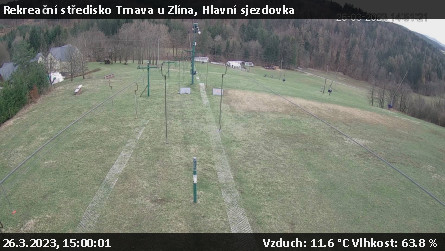 Rekreační středisko Trnava u Zlína - Hlavní sjezdovka - 26.3.2023 v 15:00