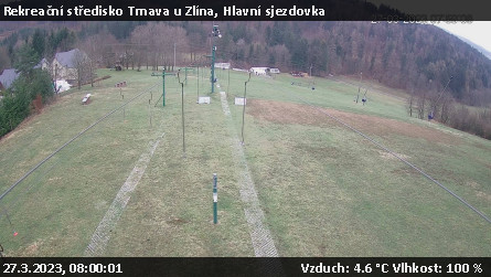 Rekreační středisko Trnava u Zlína - Hlavní sjezdovka - 27.3.2023 v 08:00