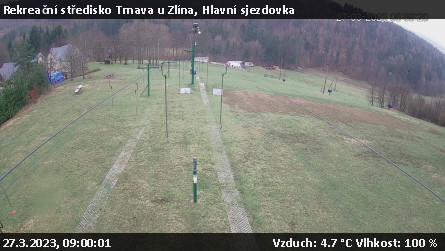 Rekreační středisko Trnava u Zlína - Hlavní sjezdovka - 27.3.2023 v 09:00