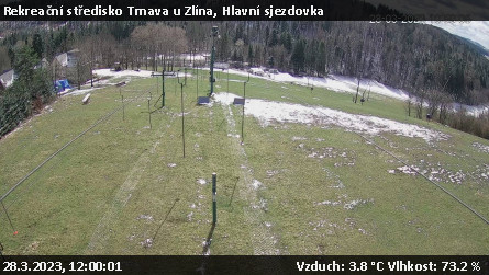 Rekreační středisko Trnava u Zlína - Hlavní sjezdovka - 28.3.2023 v 12:00