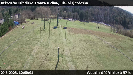 Rekreační středisko Trnava u Zlína - Hlavní sjezdovka - 29.3.2023 v 12:00