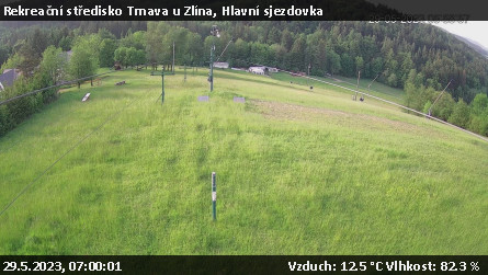 Rekreační středisko Trnava u Zlína - Hlavní sjezdovka - 29.5.2023 v 07:00