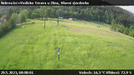 Rekreační středisko Trnava u Zlína - Hlavní sjezdovka - 29.5.2023 v 08:00