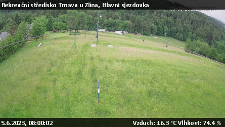 Rekreační středisko Trnava u Zlína - Hlavní sjezdovka - 5.6.2023 v 08:00