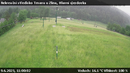 Rekreační středisko Trnava u Zlína - Hlavní sjezdovka - 9.6.2023 v 11:00