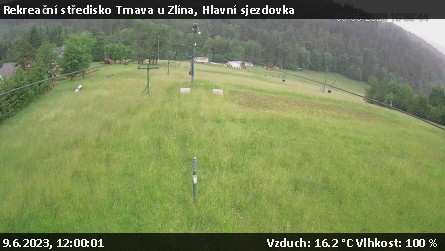 Rekreační středisko Trnava u Zlína - Hlavní sjezdovka - 9.6.2023 v 12:00