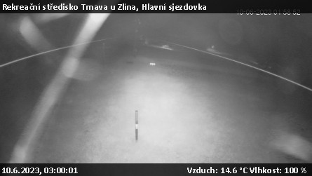 Rekreační středisko Trnava u Zlína - Hlavní sjezdovka - 10.6.2023 v 03:00