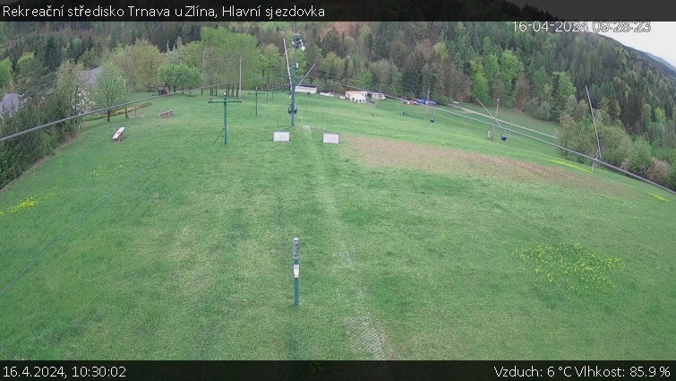Rekreační středisko Trnava u Zlína - Hlavní sjezdovka - 16.4.2024 v 10:30