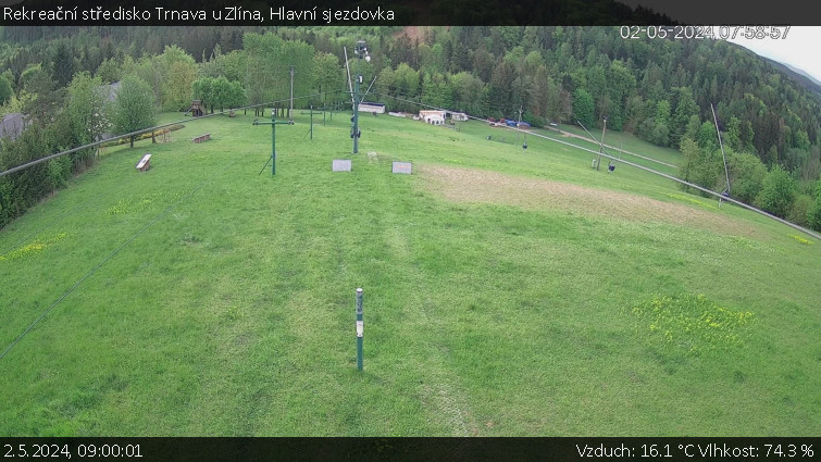 Rekreační středisko Trnava u Zlína - Hlavní sjezdovka - 2.5.2024 v 09:00