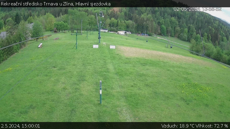 Rekreační středisko Trnava u Zlína - Hlavní sjezdovka - 2.5.2024 v 15:00