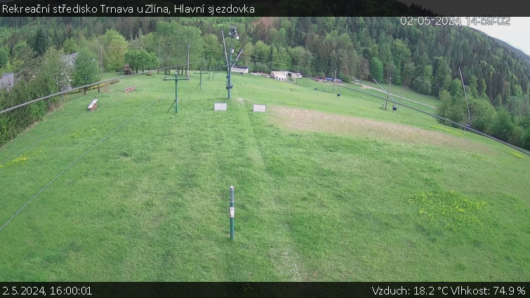 Rekreační středisko Trnava u Zlína - Hlavní sjezdovka - 2.5.2024 v 16:00