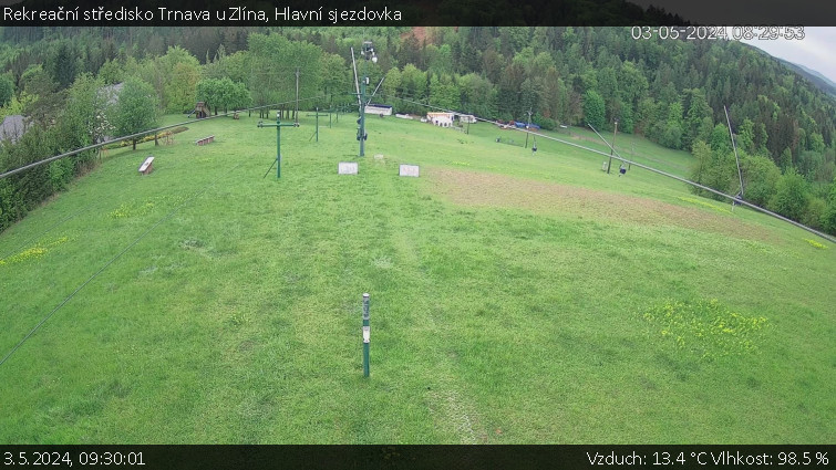Rekreační středisko Trnava u Zlína - Hlavní sjezdovka - 3.5.2024 v 09:30