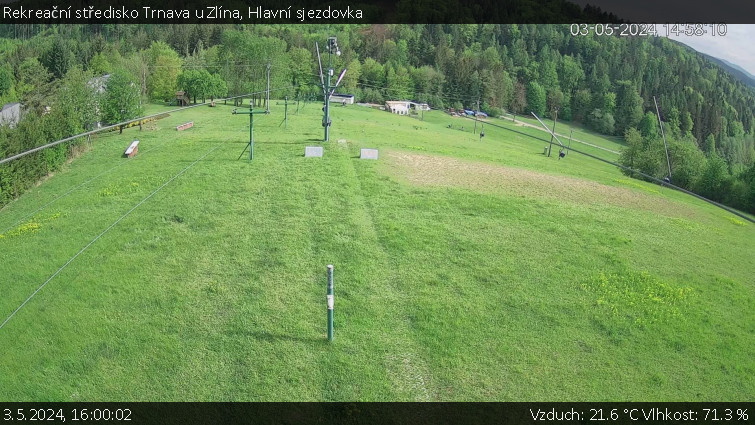 Rekreační středisko Trnava u Zlína - Hlavní sjezdovka - 3.5.2024 v 16:00