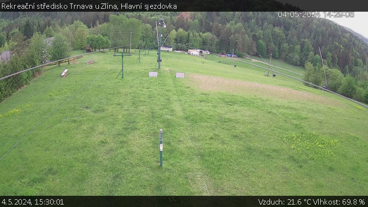 Rekreační středisko Trnava u Zlína - Hlavní sjezdovka - 4.5.2024 v 15:30