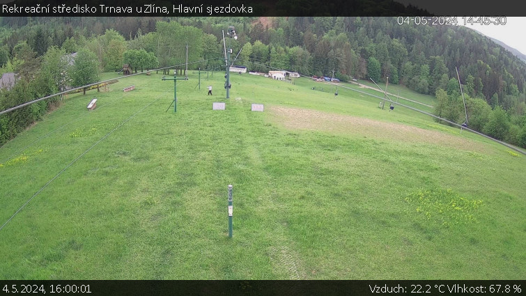 Rekreační středisko Trnava u Zlína - Hlavní sjezdovka - 4.5.2024 v 16:00
