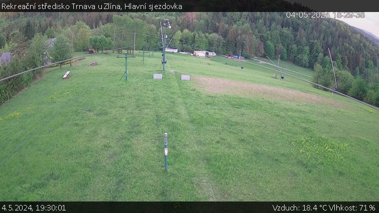 Rekreační středisko Trnava u Zlína - Hlavní sjezdovka - 4.5.2024 v 19:30