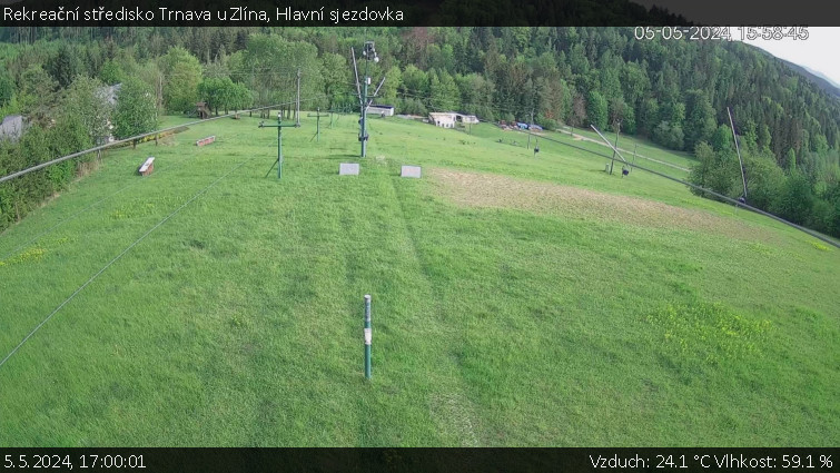 Rekreační středisko Trnava u Zlína - Hlavní sjezdovka - 5.5.2024 v 17:00