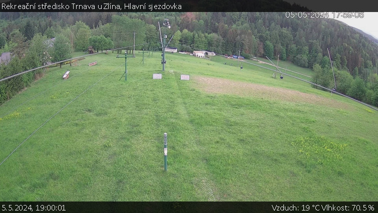 Rekreační středisko Trnava u Zlína - Hlavní sjezdovka - 5.5.2024 v 19:00