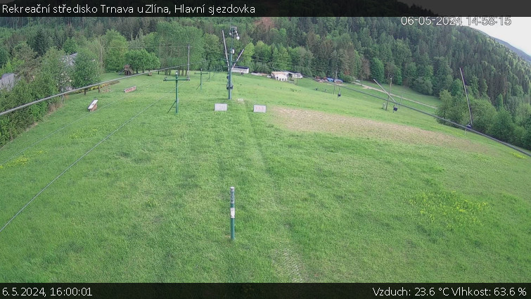 Rekreační středisko Trnava u Zlína - Hlavní sjezdovka - 6.5.2024 v 16:00