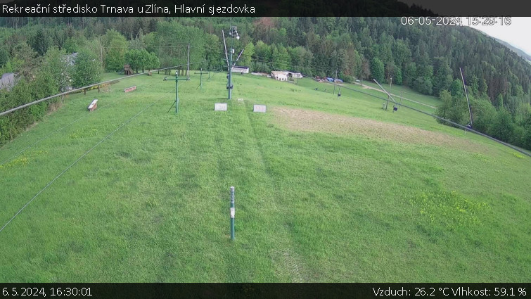 Rekreační středisko Trnava u Zlína - Hlavní sjezdovka - 6.5.2024 v 16:30