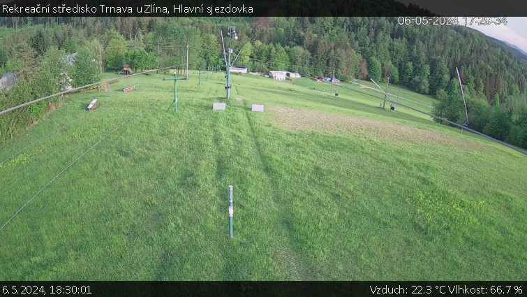 Rekreační středisko Trnava u Zlína - Hlavní sjezdovka - 6.5.2024 v 18:30