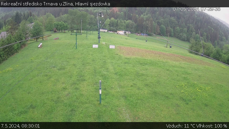 Rekreační středisko Trnava u Zlína - Hlavní sjezdovka - 7.5.2024 v 08:30