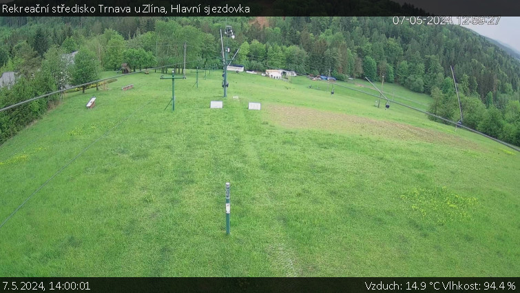 Rekreační středisko Trnava u Zlína - Hlavní sjezdovka - 7.5.2024 v 14:00