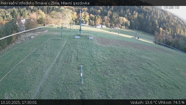 Rekreační středisko Trnava u Zlína - Hlavní sjezdovka - 13.10.2025 v 17:30 Rekreační středisko Trnava u Zlína - Hlavní sjezdovka - 13.10.2025 v 17:30