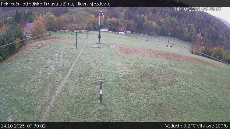 Rekreační středisko Trnava u Zlína - Hlavní sjezdovka - 14.10.2025 v 07:30 Rekreační středisko Trnava u Zlína - Hlavní sjezdovka - 14.10.2025 v 07:30