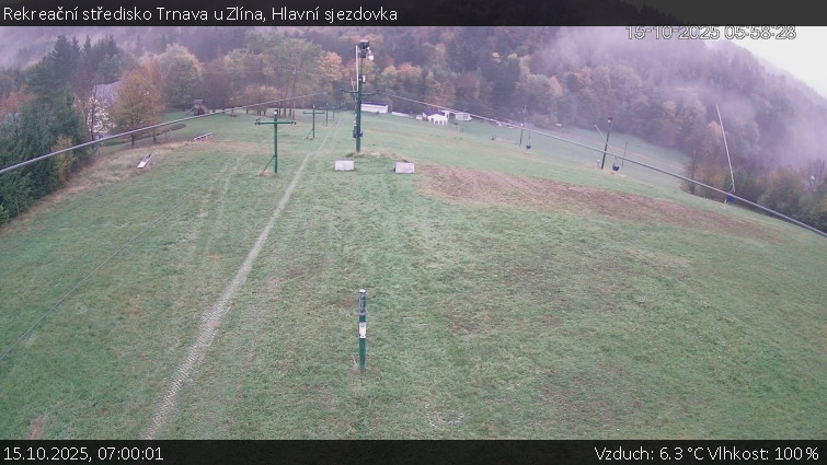 Rekreační středisko Trnava u Zlína - Hlavní sjezdovka - 15.10.2025 v 07:00 Rekreační středisko Trnava u Zlína - Hlavní sjezdovka - 15.10.2025 v 07:00