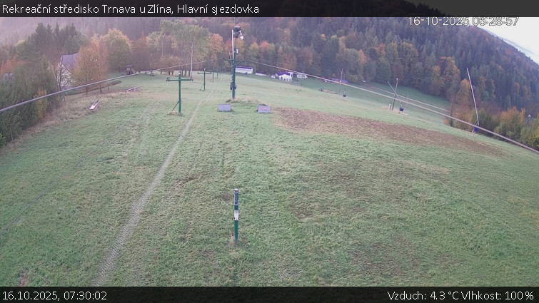 Rekreační středisko Trnava u Zlína - Hlavní sjezdovka - 16.10.2025 v 07:30 Rekreační středisko Trnava u Zlína - Hlavní sjezdovka - 16.10.2025 v 07:30
