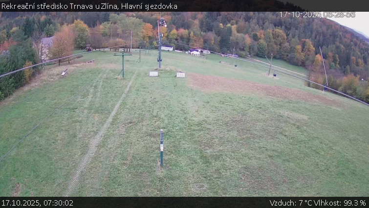 Rekreační středisko Trnava u Zlína - Hlavní sjezdovka - 17.10.2025 v 07:30 Rekreační středisko Trnava u Zlína - Hlavní sjezdovka - 17.10.2025 v 07:30
