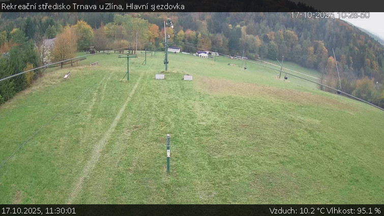 Rekreační středisko Trnava u Zlína - Hlavní sjezdovka - 17.10.2025 v 11:30 Rekreační středisko Trnava u Zlína - Hlavní sjezdovka - 17.10.2025 v 11:30